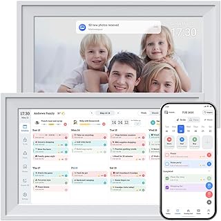 10.1" Digital Calendar with IPS Touch Screen - Smart Electronic Calendar & Planner with Free App Control, Sync & Custom Alerts, Ideal Home Office Management Tool