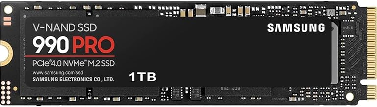 990 PRO SSD 1TB PCIe 4.0 M.2 2280 Internal Solid State Hard Drive, Seq. Read Speeds Up to 7,450 MB/s for High End Computing, Gaming, and Heavy Duty Workstations, MZ-V9P1T0B/AM
