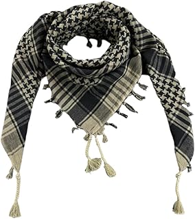 Shemagh Scarf Men - Women /100% Cotton Military Shemagh Keffiyeh Scarf Arafat Tactical Desert Rave Bandana Head Wrap