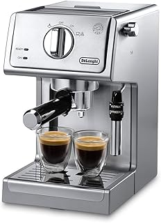 15 Bar Pump Espresso Machine with Advanced Cappuccino System, Compact Stainless Steel Espresso Maker with Premium Milk Frother for Lattes, Single & Double Espresso, Tamper Included