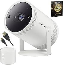 The Freestyle Projector 2nd Gen with Gaming Hub SP-LFF3CLAXXZA Bundle with Battery Base, 2 YR CPS Enhanced Protection Pack and Deco Essential High Speed 6 Feet Micro-HDMI to HDMI A/V Cable