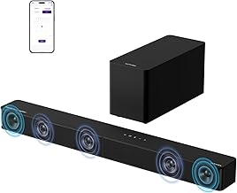 5.1CH Surround Sound Bar with Subwoofer, Dolby Atmos, VoiceMX, BassMX, APP, 300W Soundbar for Smart TV, Home Theater Surround Sound System for TV, Bluetooth 5.4, Poseidon M60 (2026 Model)