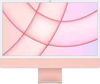 2021 Apple iMac with Apple M1 Chip with 8-core CPU (24-inch, 8GB RAM, 512GB SSD Storage) (QWERTY English) Pink (Renewed)
