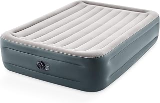 64125ED Dura-Beam Plus Essential Rest Air Mattress - Fiber-Tech – Queen Size – Built-in Electric Pump – 18in Bed Height – 600lb Weight Capacity