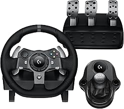 Logi tech G920 Driving Force Racing Wheel and Pedals, Force Feedback + Logitech G Driving Force Shifter - Xbox Series X|S, Xbox One and PC, Mac - Black (Wheel+Pedal+Shifter)