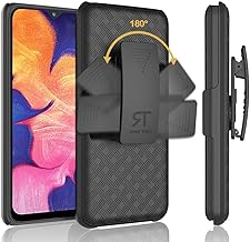 Designed for Samsung Galaxy A10e Case with Belt Clip Holster - Kickstand Cover Phone Case - Black