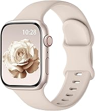 Sport Silicone Band Compatible with Apple Watch Bands 40mm 38mm 41mm 44mm 45mm 46mm 42mm 49mm for Women Men, Soft Wristband Water-proof Strap for iWatch Bands Series 11 10 9 8 7 6 5 4 3 2 1 Ultra SE