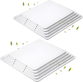 folosem S97013576 White Classic Bathroom Vent Cover Grille, Water Resistant, 11 1/8" X 10 5/8", Exhaust Fan, Indoor Use -2 Pcs