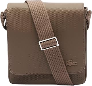 Mens Classic Flap Close Shoulder Bag, Brown, One Size