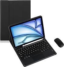 Keyboard Case for Samsung Galaxy Tab Active 4 Pro 10.1 inch Model：SM-T630 / SM-T636B Removable Bluetooth Keyboard Covor Built-in Pen Holder (Black Case,Touchpad + Mouse)