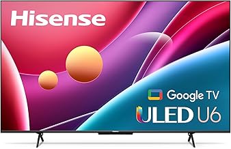 ULED 4K Premium 55U6H Quantum Dot QLED Series 55-Inch Smart Google TV, Dolby Vision Atmos, Voice Remote, Compatible with Alexa (2022 Model), Black