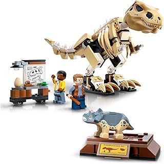 Jurassic World T. rex Dinosaur Fossil Exhibition 76940 Building Kit; Cool Toy Playset for Kids; New 2021 (198 Pieces)