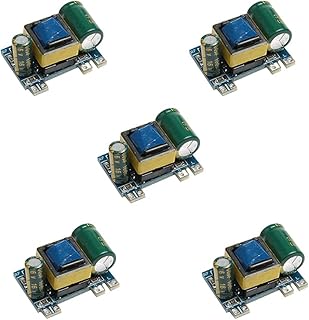 Acxico 5Pcs 12V 300mA Board Module Mini AC-DC 110V 120V 220V 230V to 5V 12V Converter Board Module Power Supply