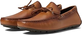 Men's Genuine Leather Casual Slip on Tie-Bow Loafers