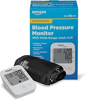 Blood Pressure Monitor, Wide Range Arm Cuff, Intelligent Inflation Technology, Home Monitoring, Hypertension Indicator, Irregular Heartbeat Detection, Large (Previously Healthwise)