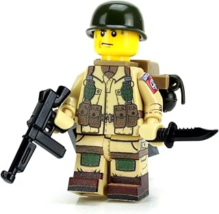 1.6 Inches Tall Collectible US Army WW2 82nd Airborne Paratrooper Minifigure | Genuine Military Minifig | Packaged in The USA | Great Gift for Ages 8+ to Adult AFOL