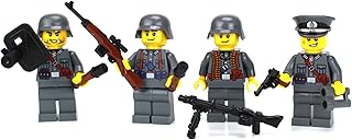 Collectible 1.6 Inches Tall Historical WW2 Soldiers Squad Collectible Minifigures | Genuine Military Minifig | Printed in the USA | Great Gift for Teen to Adult AFOL