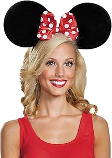 Minnie Mouse Adult Ears Oversz Black, Red