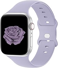 Compatible with Apple Watch Series 3 38mm Series 5 40mm iWatch Bands 38mm 40mm 41mm, Soft Silicone Sport Replacement Strap Compatible for iWatch SE 3 Series 11 10 9 8 7 6 5 4 3 2 1 Ultra 3