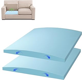2PCS 22 x 22 x 2.4 in Large Size Couch Cushion Support for Sagging Seat, 40D Arc Sofa Cushion Support, High Rebound Couch Seat Support, Repair Sofa Dents to Improve Comfort, Blue