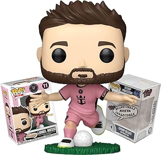 Lionel Messi Inter Miami CF Pink Uniform Kit + ToyBop Protector: MLS Soccer Pop! Football Vinyl Figure (Bundled with Pop Protector Collector Case Box Gift Set)