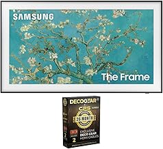 QN32LS03CB 32 inch The Frame QLED HDR 4K Smart TV Bundle with 2X 4K HDMI 2.0 Cable with Pure Copper Conductors & Deco Gear CPS Exclusive 26 Month Protection Pack Bundle (BEACH-CPS-261000)