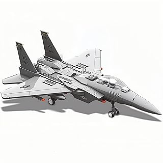 Military F-15 Eagle Fighter Jet Compatible with Lego, 270 Pieces Toy Plane for Kids 10+ and Adults, Army Airplane Toys for Military Fans