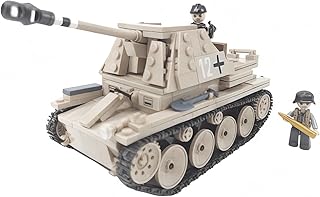 WW2 German Marder III Tank Destroyer Building Set – 608 Piece Military Brick Model Kit – Compatible with Major Brands Building Levels, and Military Enthusiasts