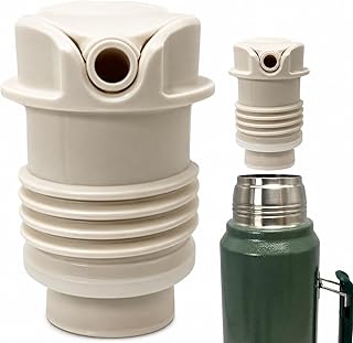 Cap/Lid Compatible with/Replacement for Stanley Thermal Flask Termo Stopper Pico de Mate Replacement Cap - Fits Classic Insulated Wide Mouth Bottles (1.1QT, 1.5QT, 2QT) - White - Set of 1
