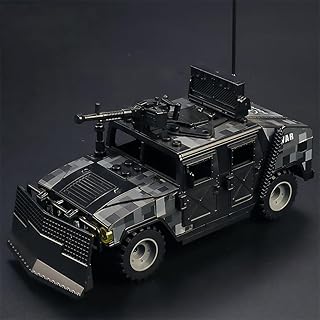 Military Vehicles Building Blocks Sets Compatible with Lego, Military Off-Road Vehicle Set, Army Model Kit, STEM Toys for Boys, Kids, and Teens Ages 8-14(Black)