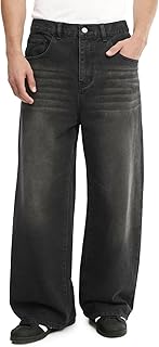Men's Baggy Jeans Wide Leg Streetwear Loose Fit Denim Pants