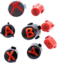 Deal4GO 8-Pack Plastic ABXY Button Menu/View/SYNC/Share Key Set Replacement for Xbox Series S & Xbox Series X Controller (RED) (XSSX-8PB)