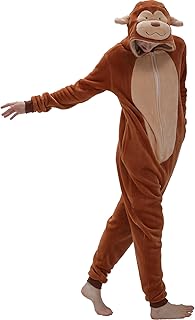 Adult Onesie Pajamas Halloween Costume One-Piece Slim Fit Sleepwear Cosplay Suit for Mens Womens