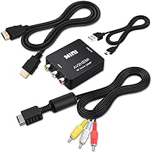 PS2 AV Cable, AV to RCA Cord Compatible with PlayStation 1/ PS2/ PS2 Slim/PSX/ PS3 Slim Console to TV/Monitor 6FT