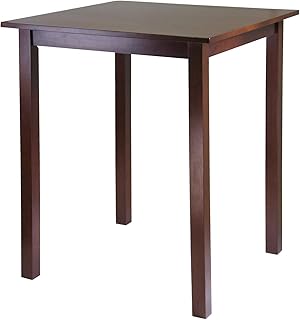 Winsome Parkland High Dining Table, 39" High, 34" Wide, Walnut