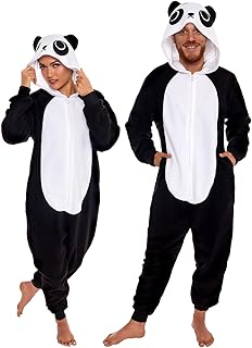 Slim Fit Adult Onesie - Animal Costume - Plush Unisex Halloween One Piece Cosplay Suit for Women and Men