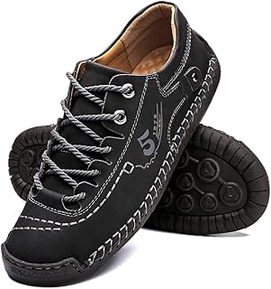 Mens Leather Casual Shoes Comfortable Fashion Sneakers Loafers Lightweight Dress Walking Driving Shoes for Men(Size 7.5-13)