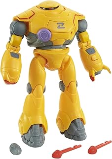 Mattel Disney and Pixar Lightyear Action Figure & Accessories, Battle Equipped Zyclops Robot Toy with Projectiles, Blasting & Eject Action
