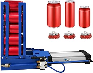 Pneumatic Can Crusher with 6 Cans Design, Aluminum Can Crushers for Recycling, Can Smasher Simple and Fast Operation, Countertop Installation