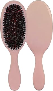 Boar Bristle Detangling Hair Brush for Curly Fine Straight Natural Hair, Anti-frizz Paddle Detangler Brush Boar Nylon Mixed Bristle Styling Hairbrush for Women Men, Less Pulling and Hair Breakage