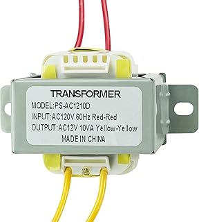 120V to 12V AC Step Down Transformer 10VA Single Phase AC Power Converter for Audio Lighting and General Electronics