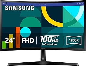 24" Essential S3 (S36GD) Series FHD 1800R Curved Computer Monitor, 100Hz, Game Mode, Advanced Eye Comfort, HDMI and D-sub Ports, LS24D366GANXZA