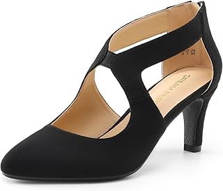 Women's Pumps Closed Pointed Toe Kitten Heels Elegant Party Wedding Dress Shoes for Women