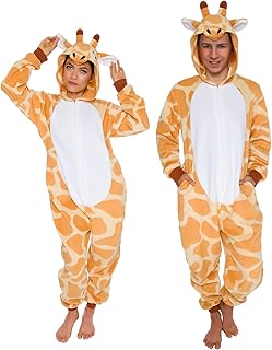 Funziez! Slim Fit Adult Onesie - Animal Costume - Plush Unisex Halloween One Piece Cosplay Suit for Women and Men