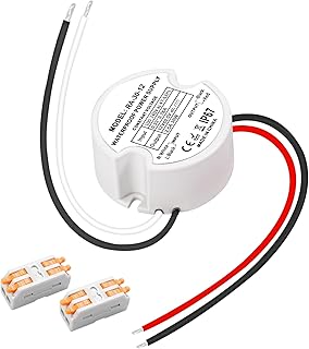 Waterproof IP67 LED Driver 30 Watts, LED Power Supply 12V 2.5A, Round 120V to 12V Transformer for Indoor and Outdoor LED Lighting