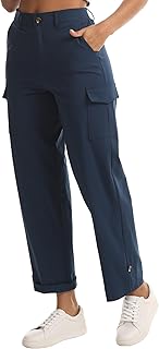 Women's Lightweight Hiking Pants Stretchy Quick Dry Capri Cargo Pants with Pockets for Golf Casual Travel Outdoor