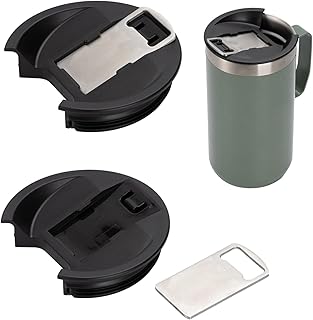 Replacement Cup Lid Compatible with Stanley 24oz Classic Legendary Camp Mug, Cup Cover with Bottle Opener, Wide Mouth Beer Lid, Black