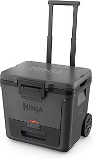 Ninja FrostVault 42qt Wheeled Cooler with Cold Dry Zone | Integrated Fridge-Temp Dry Storage Drawer | Premium Heavy-Duty Insulated Cooler | Keeps Ice Cold for Days | Charcoal Gray | FB242CG