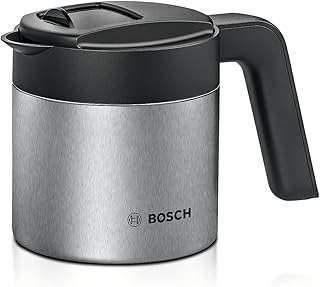 Insulated Stainless Steel Coffee Pot - 1L, 33.8 fl.Ooz. - Dishwasher Safe Carafe for Espresso, Milk - Sliding Lid - Accessory for 800 Series VeroCafe Machines - Black/Silver - TCZ8007US