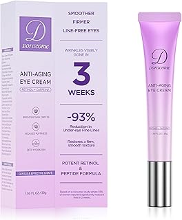 Retinol Eye Cream for Dark Circles and Puffiness, Hydrating Under Eye Cream for Dark Circles, Anti Aging Dark Circle Eye Cream for Fine Lines, Wrinkles, Firming Eye Contour, 1.06 oz